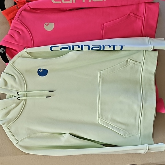 CARHARTT - (M)Women's 102791 Clarksburg Relaxed Fit Logo Sleeve Hoodies EUC - Picture 2 of 6